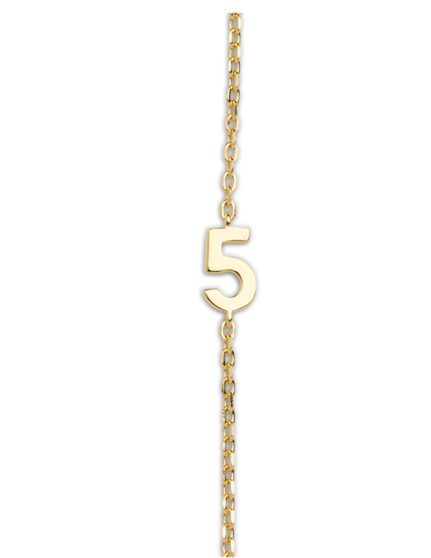 Big Number Necklace Gold - Image 2