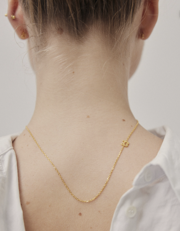 Big Number Necklace Gold - Image 4