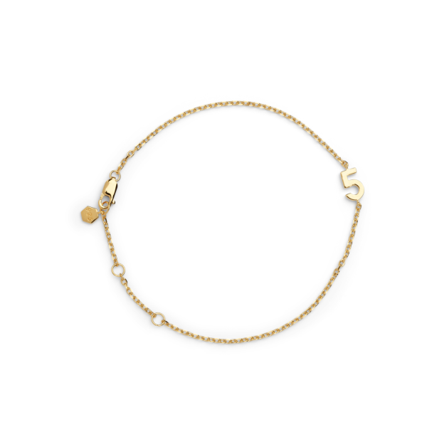 Number Bracelet Gold