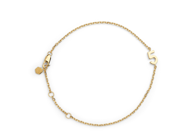 Number Bracelet Gold - Image 1