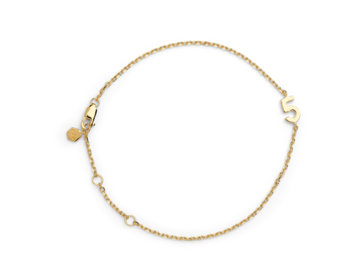 Number Bracelet Gold