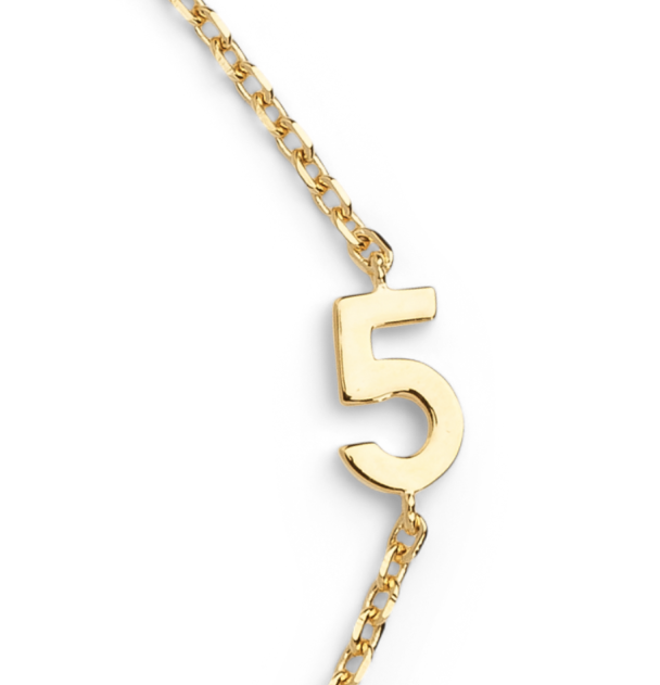 Number Bracelet Gold - Image 2