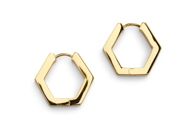 Hexagon Hoops Gold L - Image 1