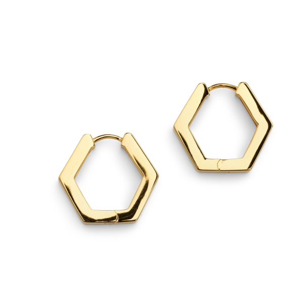 Hexagon Hoops Gold L