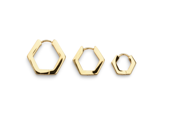 Hexagon Hoops Gold L - Image 2