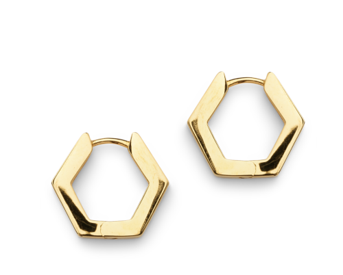 Hexagon Hoops Gold M