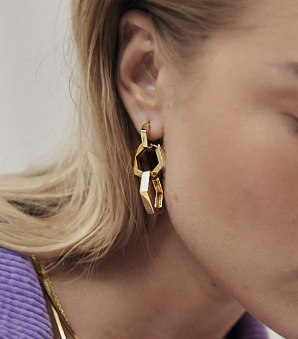 Hexagon Hoops Gold M - Image 2