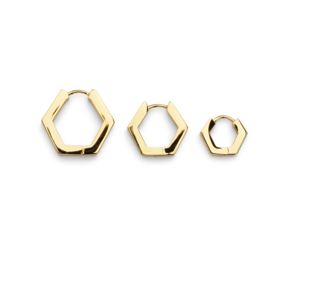 Hexagon Hoops Gold M - Image 3