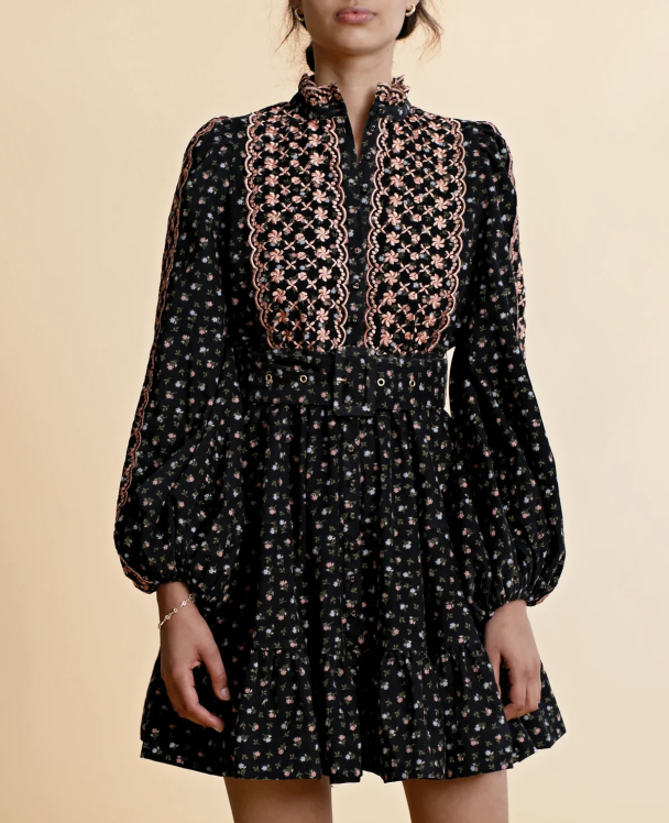 Baby Cord Shirt Dress - Dark Blossom - Image 6