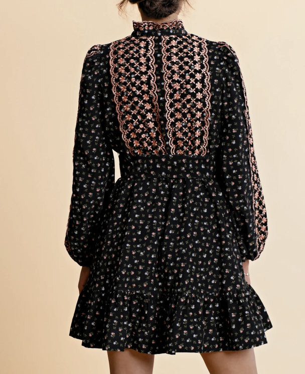 Baby Cord Shirt Dress - Dark Blossom - Image 7