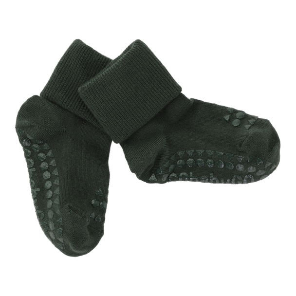 Non-Slip Socks Bamboo - Forrest Green - Image 1
