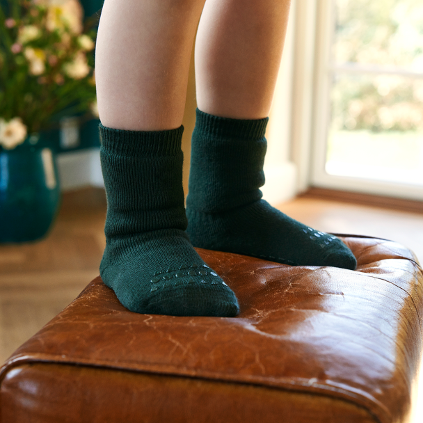 Non-Slip Socks - Forrest Green - Image 2