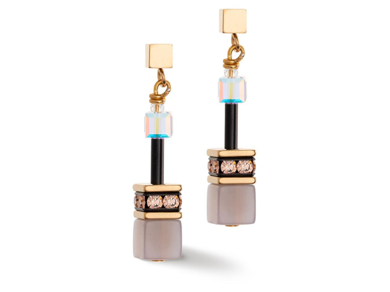 GEOCUBE Earrings Iconic Precious Brown