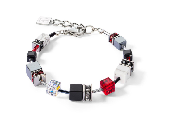 Chunky GEOCUBE Bracelet Iconic Precious Black/Red