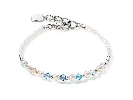 Bracelet Princess Pearls Silver/Light Blue