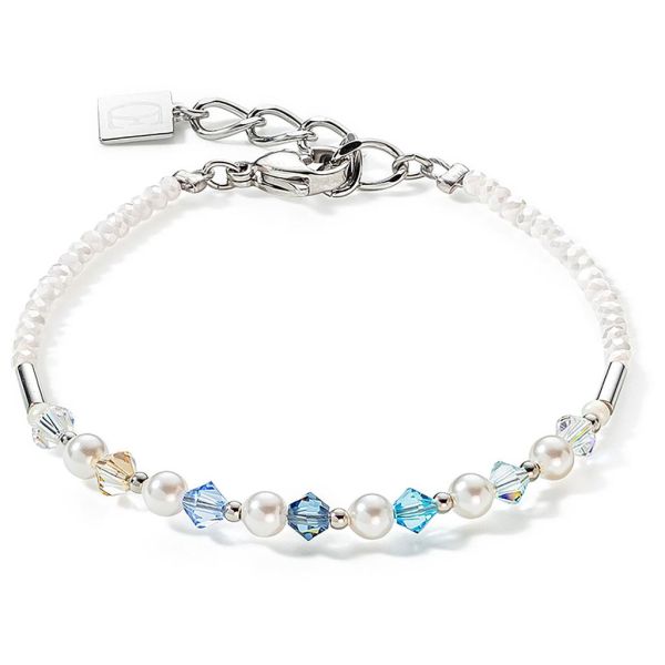 Bracelet Princess Pearls Silver/Light Blue