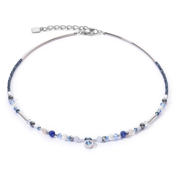 Necklace Sparkling Dot Gemstone Blue