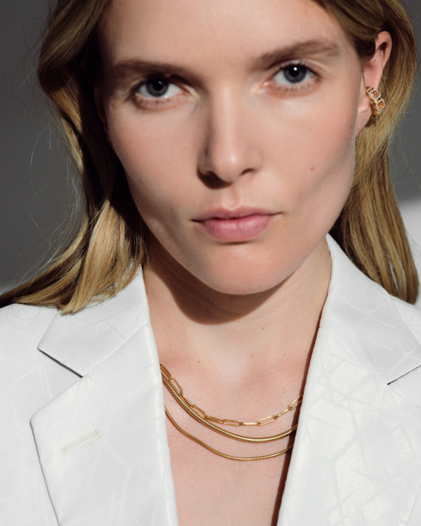 CUSHION EAR CUFF OPEN GOLD CZ - Image 2