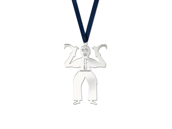 Ornament - Mann med støvler (Forsølvet)