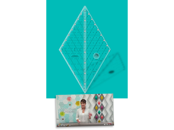 Non-Slip 60° Diamond Ruler 8½" 