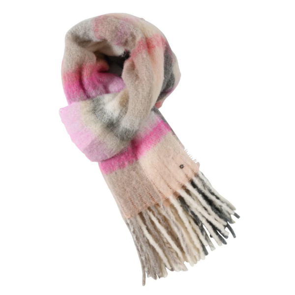 Dereen fluffy wool scarf
