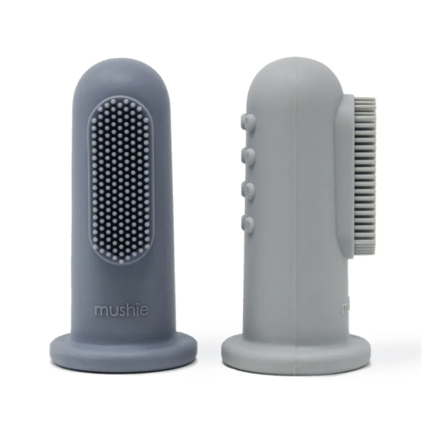 Finger tannbørste til Baby 2pk – Silikon Stone & Cloud