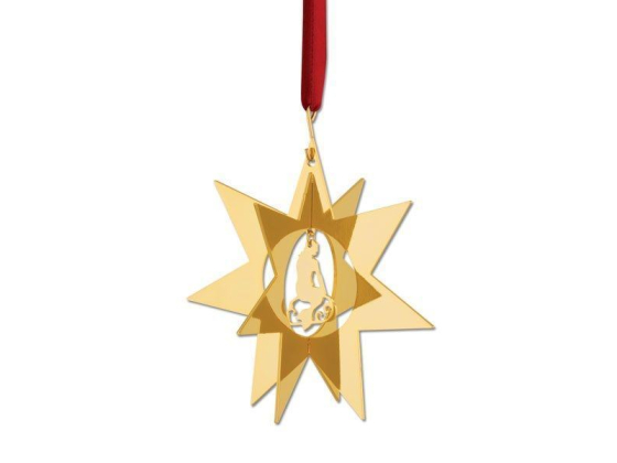 Stjerne ornament - Den lille havfruen (Forgylt)