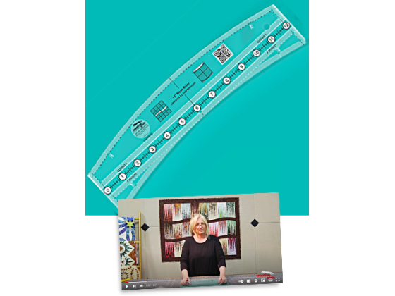 Wave Quilt Ruler 12in