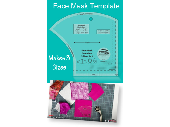  Creative Grids Non-Slip Face Mask Template 3 Sizes in 1 Limited Stock