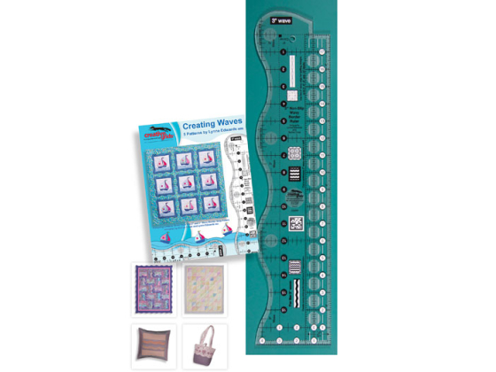 Non-Slip 3'' Wavy Border Ruler with 6" Repeat