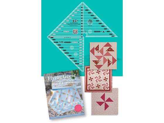 Non-Slip 6'' Flying Geese and 45° 90° Triangle Ruler