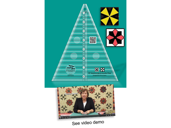 CGRTKAL45  Kaleidoscope or Dresden Plate Triangle by Penny Haren