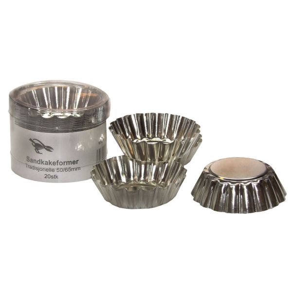 Sandkakeformer, tradisjonelle,  20 stk