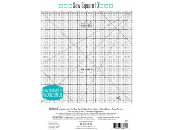 Sew Square 10 Ruler