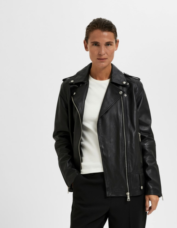 Madison Leather Jacket - Black  - Image 5