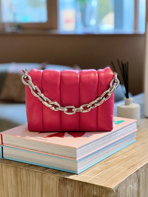 Brynn Panel Bag - Neon Pink