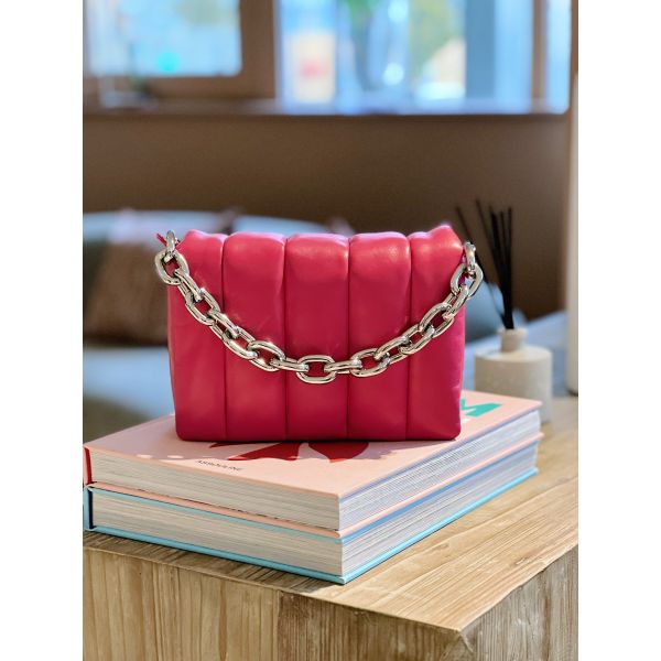 Brynn Panel Bag - Neon Pink