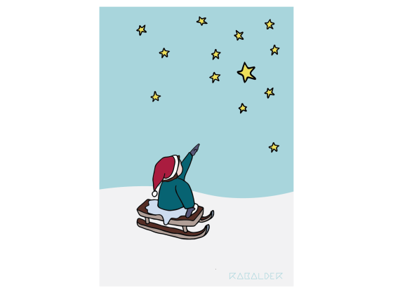 Julekort - Stjernehimmel