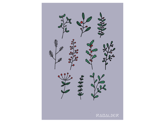 Julekort - Mistletoe