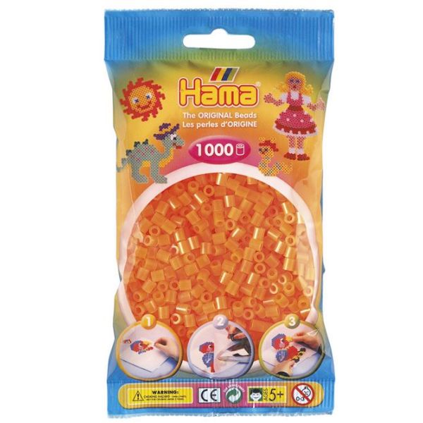 Hama midi 1000 Oransje neon 38