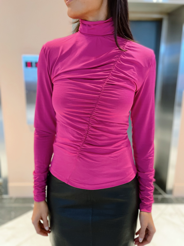 Oda Blouse - Fuchsia Red  - Image 1