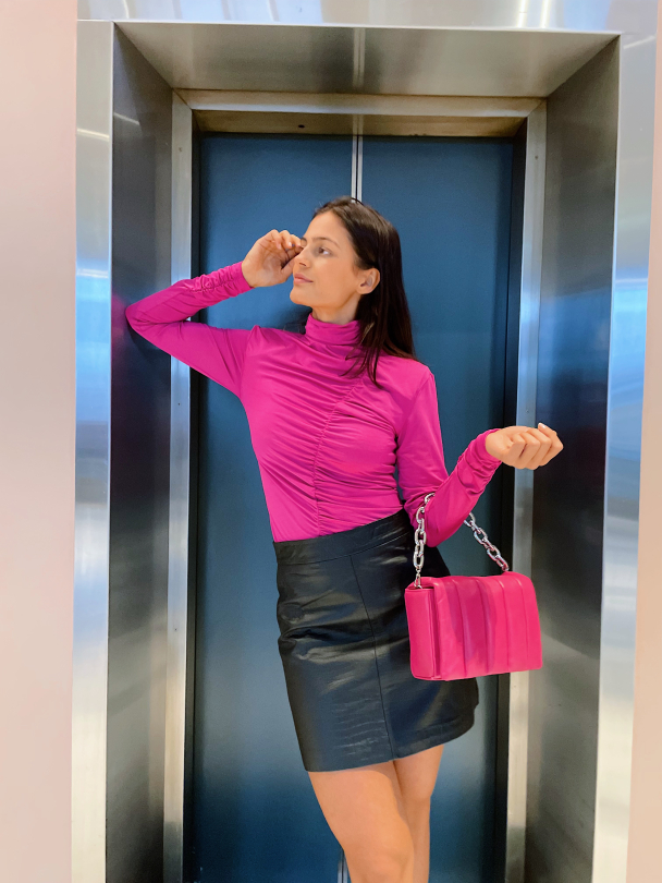 Oda Blouse - Fuchsia Red  - Image 5