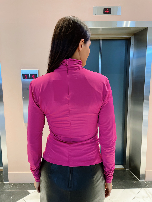 Oda Blouse - Fuchsia Red  - Image 6