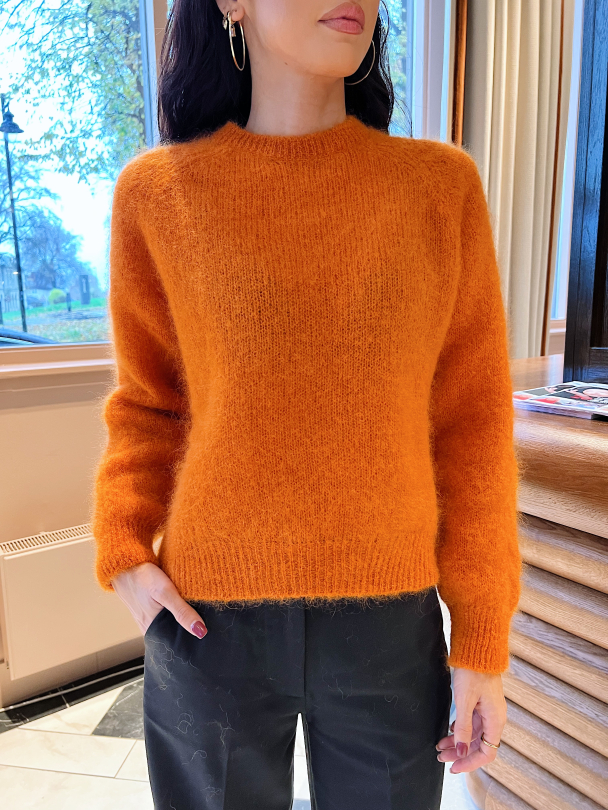 Millana Knit O-Neck - Orange Pepper  - Image 1