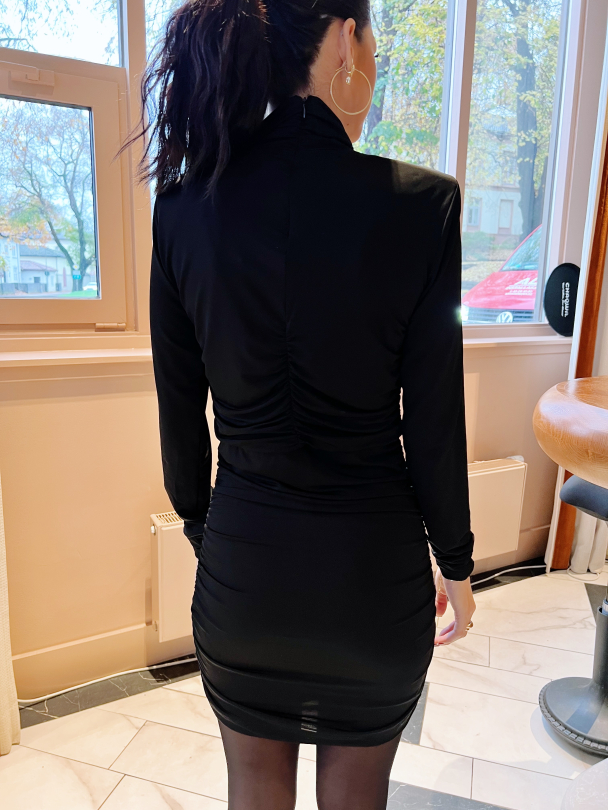 Oda Short Dress - Black  - Image 3