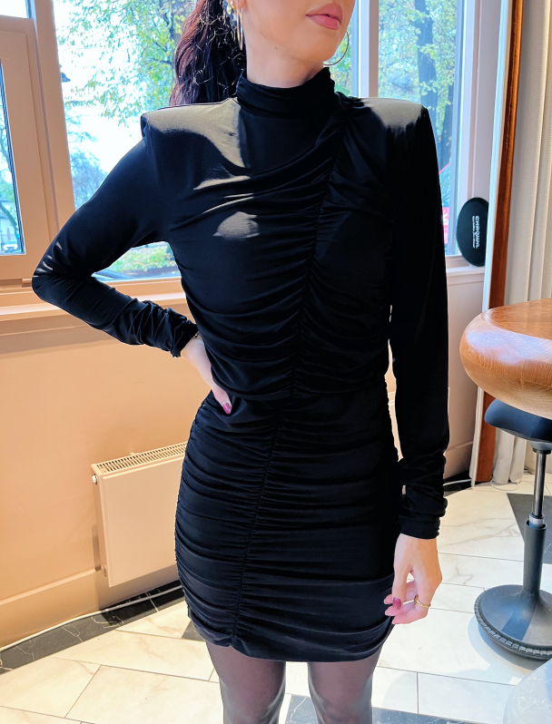 Oda Short Dress - Black  - Image 1