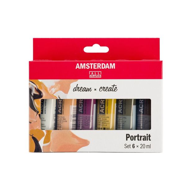 Amsterdam Standard 20ml – Sett 6 ass. Portrettfarger