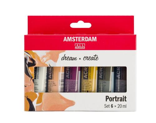 Amsterdam Standard 20ml – Sett 6 ass. Portrettfarger