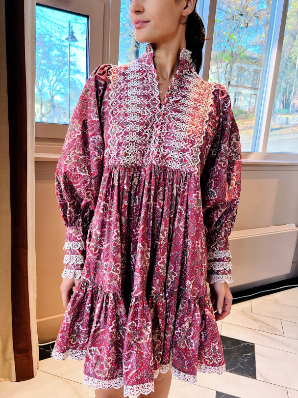 Poplin Shift Dress – Paisley - Image 1