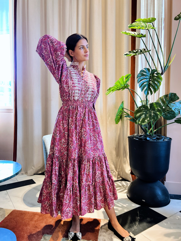 Poplin Midi Dress - Paisley - Image 3